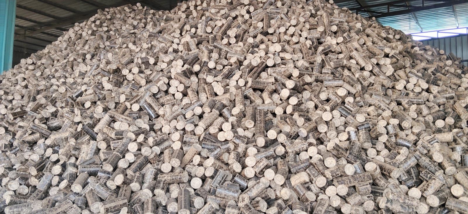 Briquette stock at our warehouse